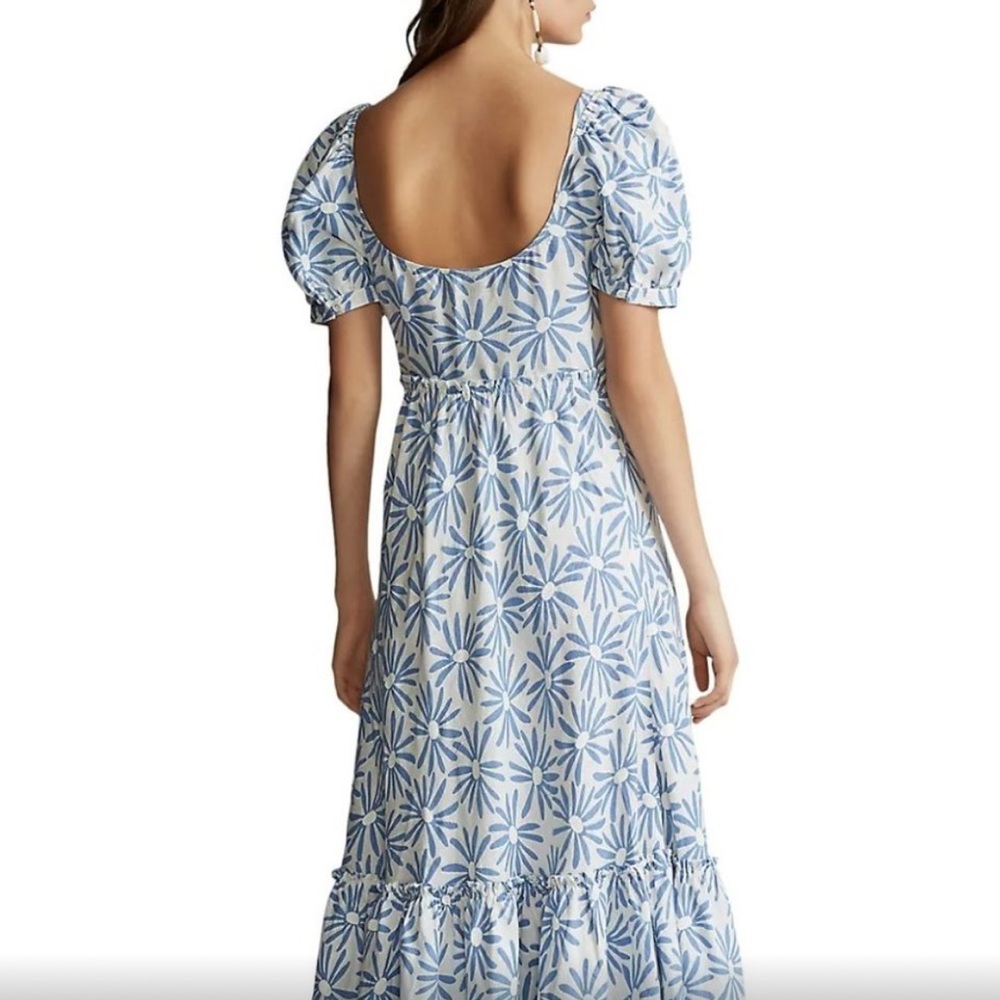 Ralph Lauren Blue and White Floral Maxi Dress - Picture 2 of 6